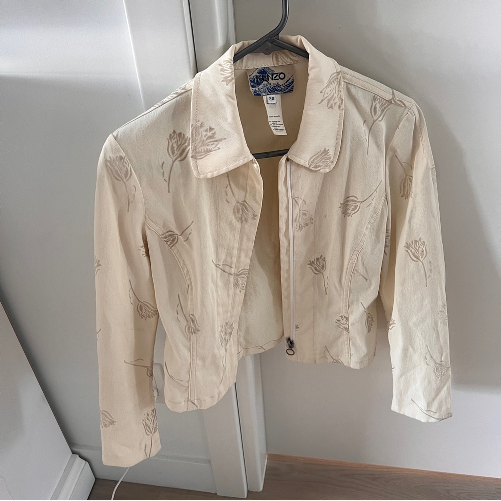 Kenzo - Zip up off white jacket